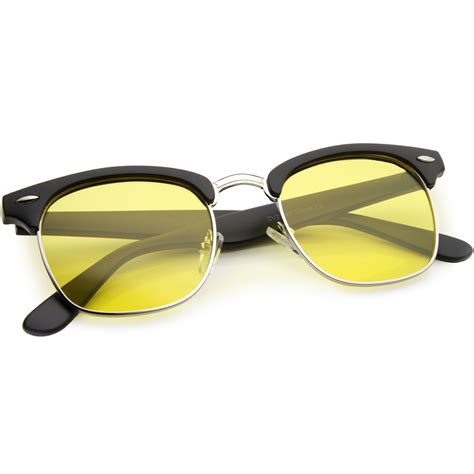 semi rimmed sunglasses.